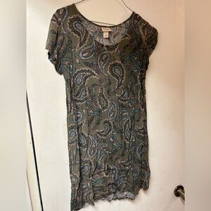 Mossimo Supply Co. Green Paisley Tunic